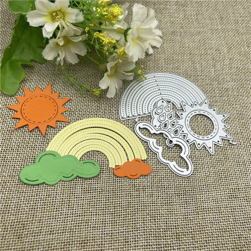 New sun rainbow lace Metal Cutting Dies Stencils For DIY Scrapbooking Decorative Embossing Handcraft Template