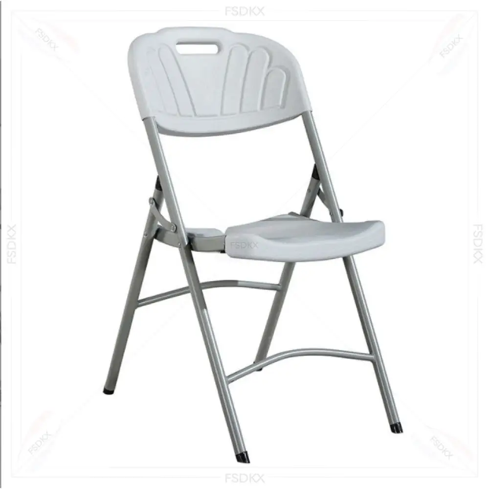 

Wholesale Durable Outdoor Party HDPE Metal Blow Molding Plastic Folding Chair for Banquet