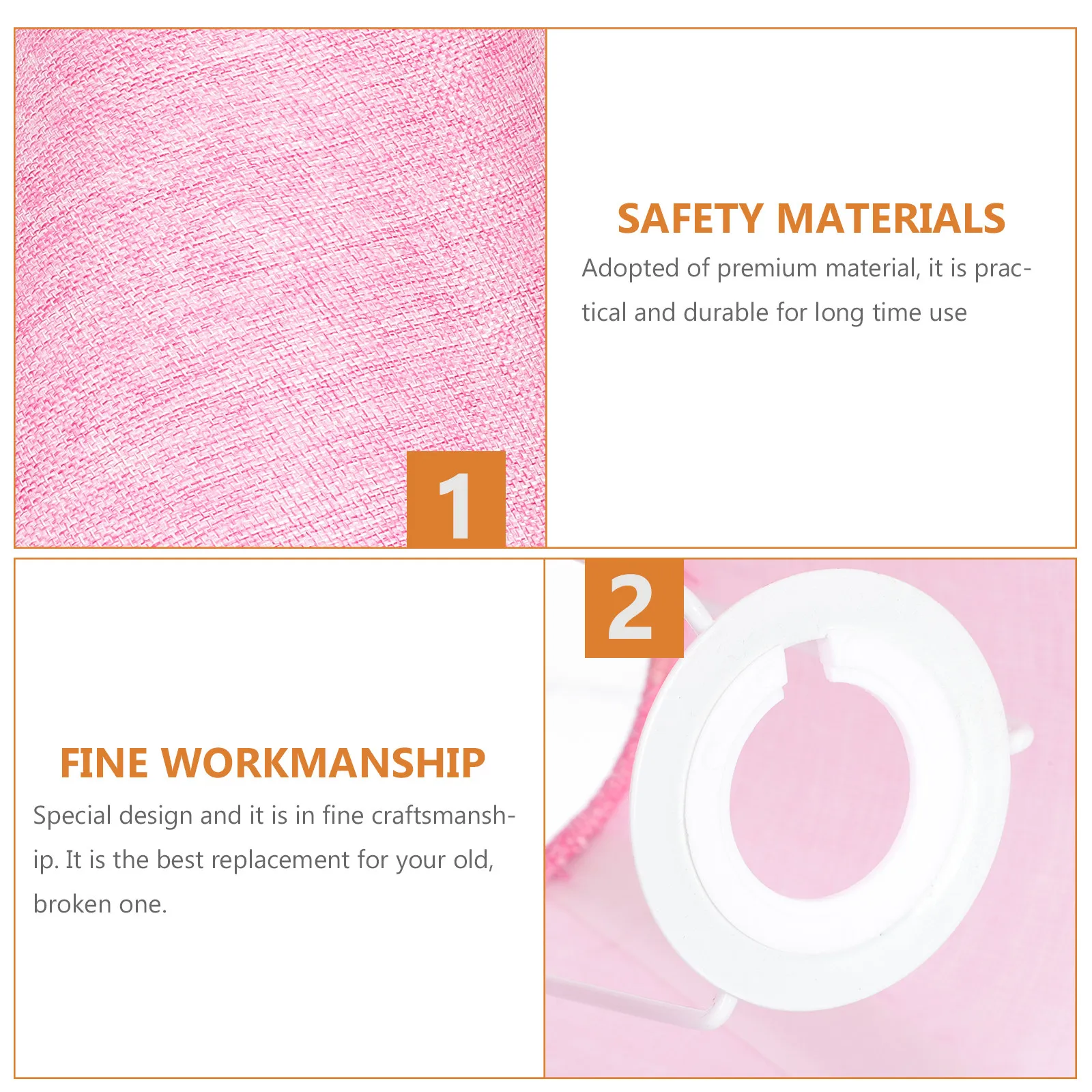 Small Cloth Barrel Lampshade Tabletop Lamp Shade Cover Replacement for Home Hotel Study Living Room Indoor Light Cover