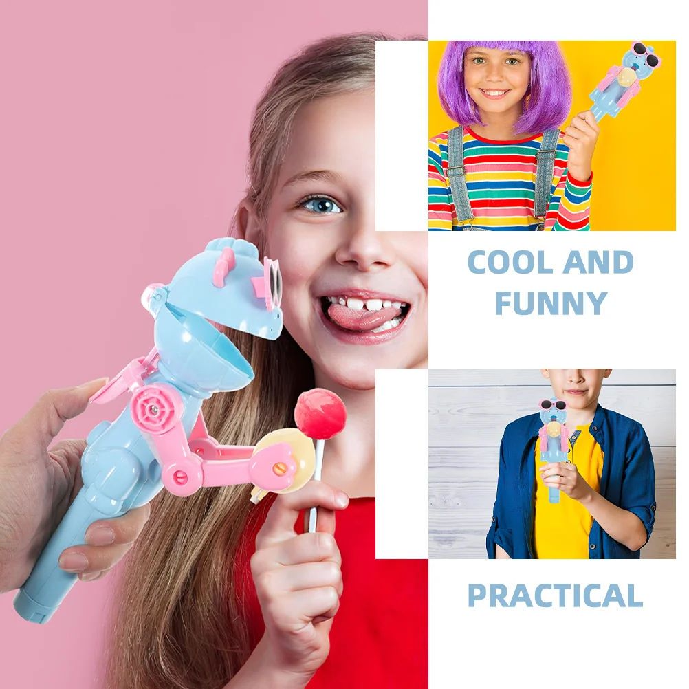 

Creative Lollipop Robot Toy 2 Pcs Lollipop Storage Holder for Kids Candy Case Party Favors Funny Automatic Lollipop Container