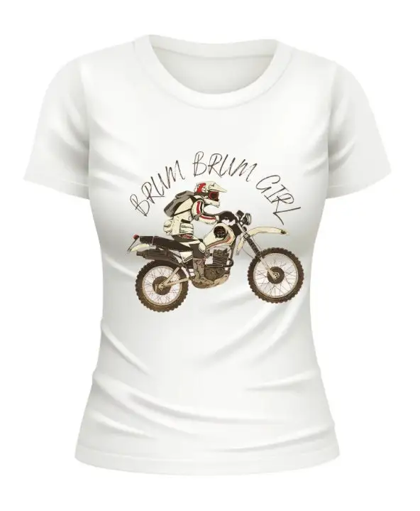 T Shirt Brum Girl Moped Cruiser For Women In Many Different Sizes And Colors Leisure Gift