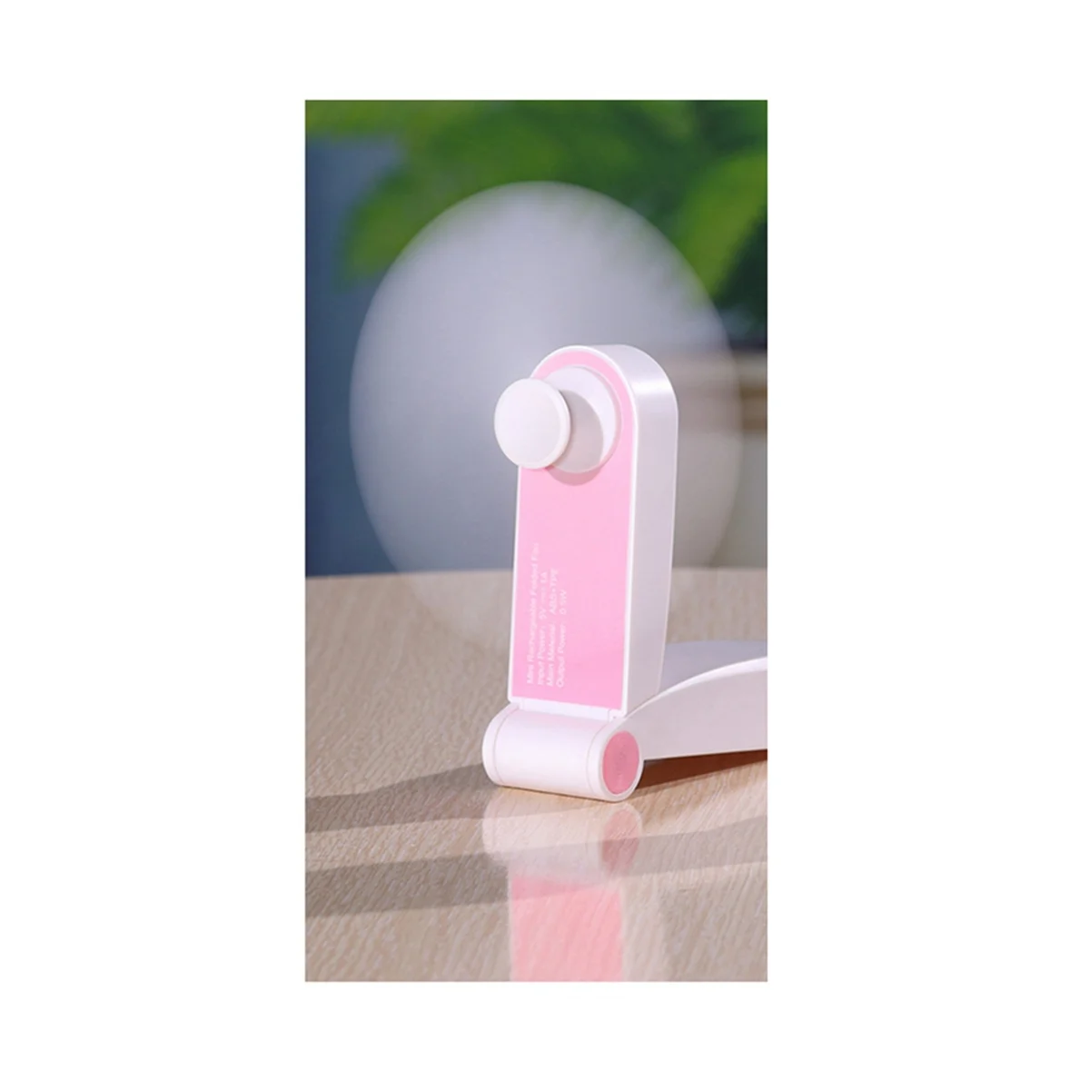 مروحة جيب صغيرة محمولة قابلة للطي USB يمكن وضعها يدويًا - ويمكن وضعها على مروحة سطح المكتب-A59E