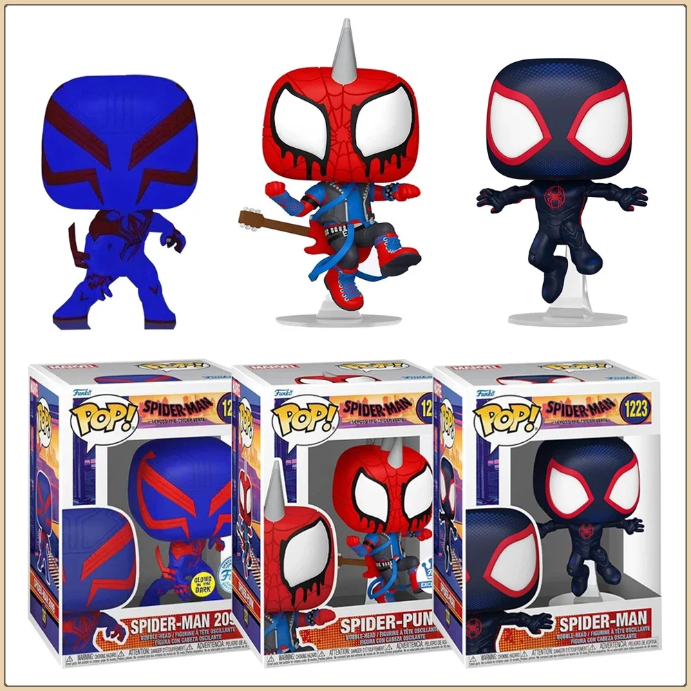 

Funko Pop Marvel Spider-Man Action Figures Across The Spider-Verse Series Popular Film Character Doll Model Ornament Kids Gifts