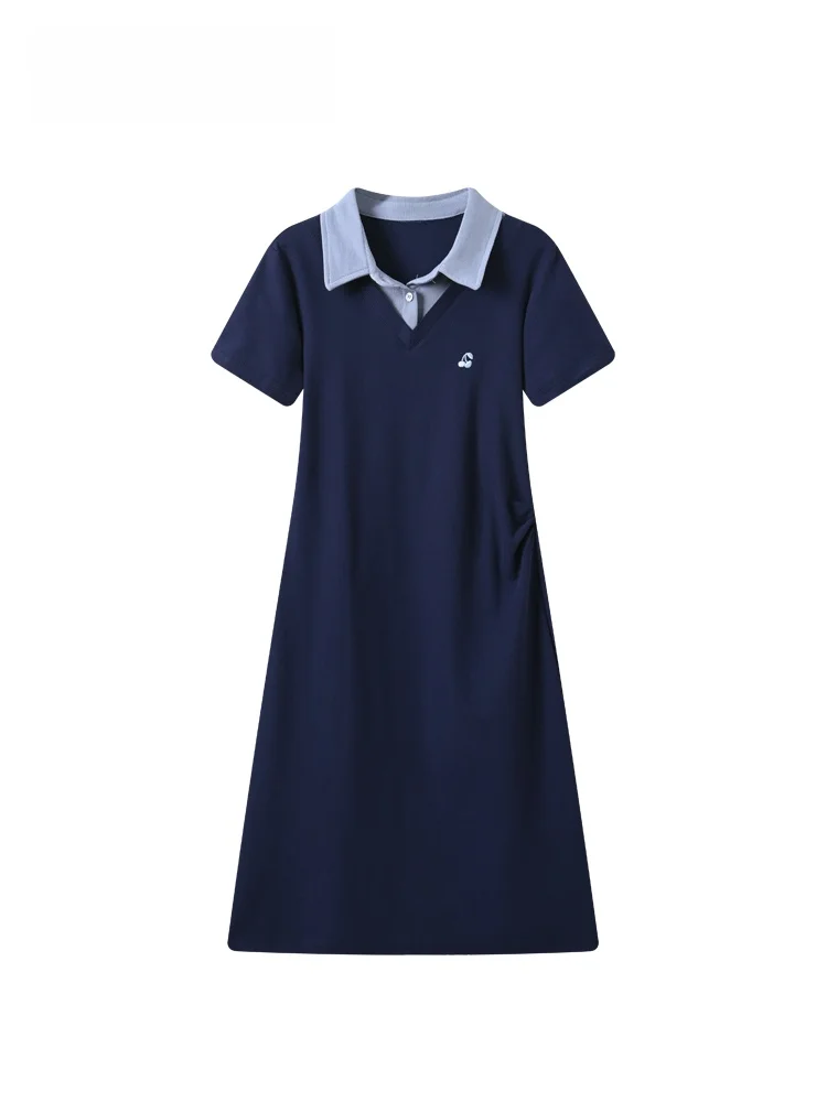 

Summer New Style College Fashion plus Size Women's Dress Casual High Waist Knitted Cotton Polyester Blend Short Skirt