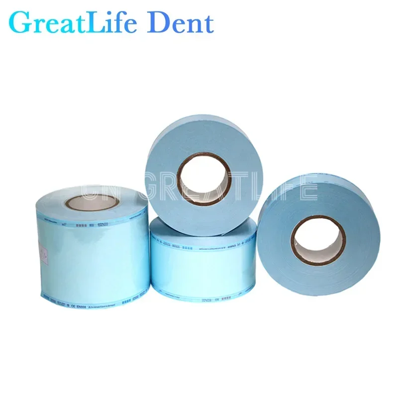 GreatLife Dent 200m/Roll Wide 55/75/100/150mm Sterilizing Bag Disposable Medical-grade Steril Pouch Tattoo Dental Nail art Bags