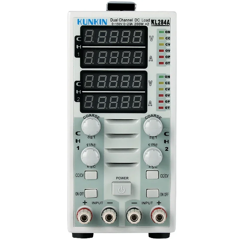 Dual Channel LCD DC Load Electronic Load Instrument 400W 0-150V KL284A 110V/220V