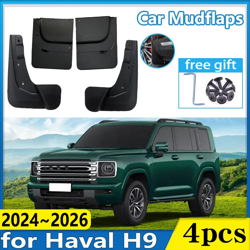 

Car Front Rear Wheel Fender for Haval H9 Accessories 2025 2024 2026 Great Wall MK2 Mudflaps Mudguards Anti-splash Mud Flap Guard