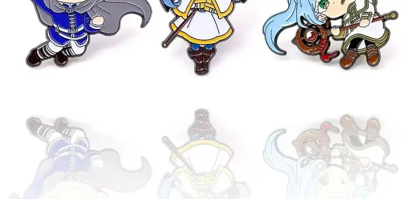 Broche en métal Frieren Beyond Journey's End, personnage de dessin animé et d'anime, badge en métal, accessoires pour sacs et vêtements