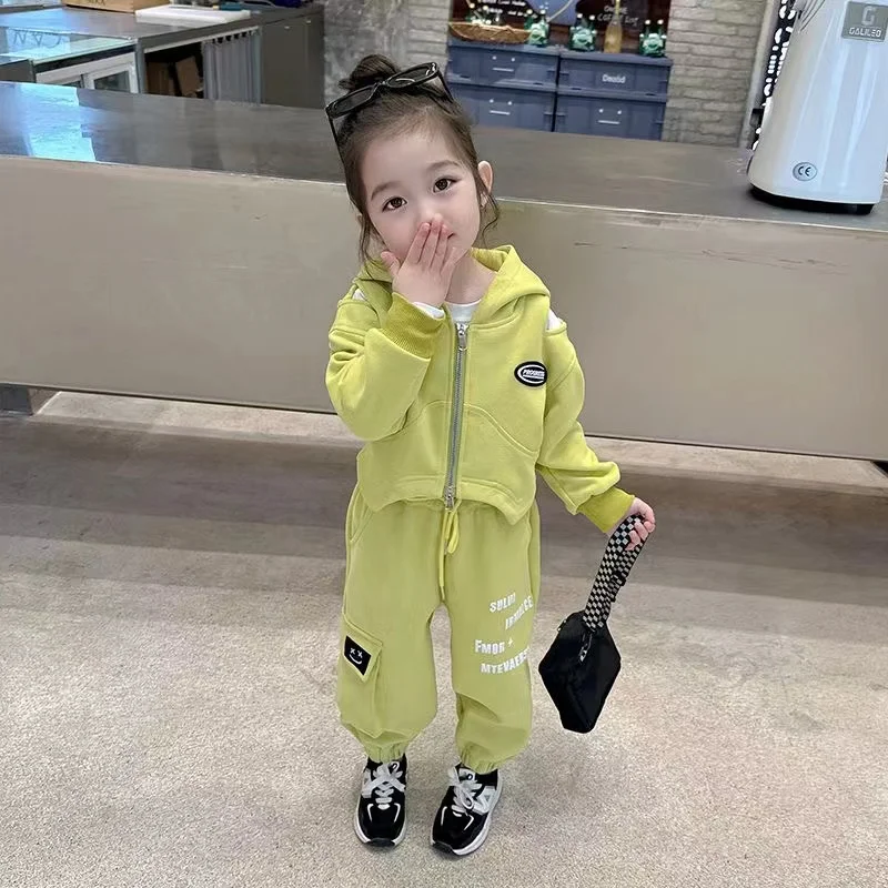 

Girls Spring And Autumn Set 2023 New Fashionable Children's Fashion Clothes Baby Casual Little Girl Two Piece Set Kids Clothing