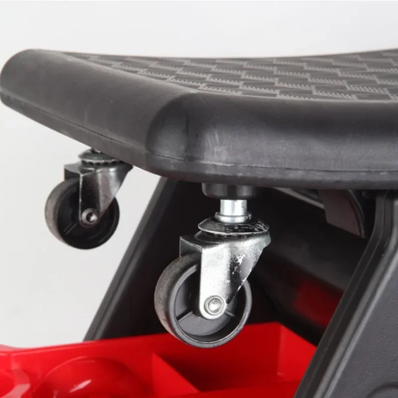 Car Wash Tool Auto Detailing Rolling Seat Car Repair Stool With Gadget Organizer Drawer