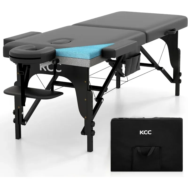 

Memory Foam Massage Table Premium Portable Foldable Massage Bed Height Adjustable, 84 Inches Long