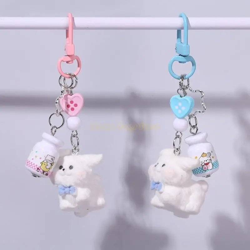 Encantadores llavero estético x90d, llavero perro para bolsos bolsos mochilas amuletos accesorios Valentín