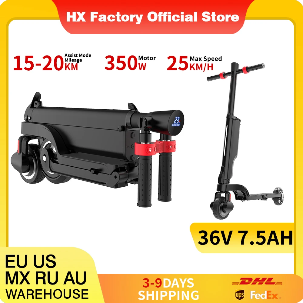 HX Foldable Electric scooter 7.5A 350W 25KM/H electric scooters 36V EScooters 5.5 Inch E Scooter For Adults