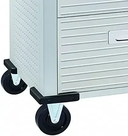 [أفضل بائع! ]طاولة منضدة خزانة دوارة شديدة التحمل من UltraHD مع سطح من الخشب الصلب، محطة عمل للمرآب