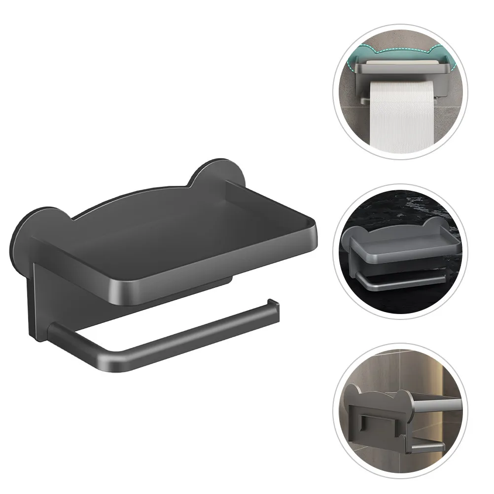 

Modern Wall-Mounted Paper Towel Holder Punch-Free Bathroom Roll Paper Rack Toilet Tissue Holder Easy Install Sleek