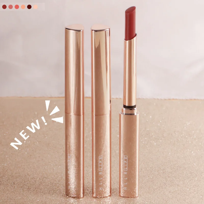

Brightening Luxury Mini Gold Bar Slim Tube Lipstick Niche Slim-Tip Formula Non-Transferring & Long-Lasting Brightening Lipstick