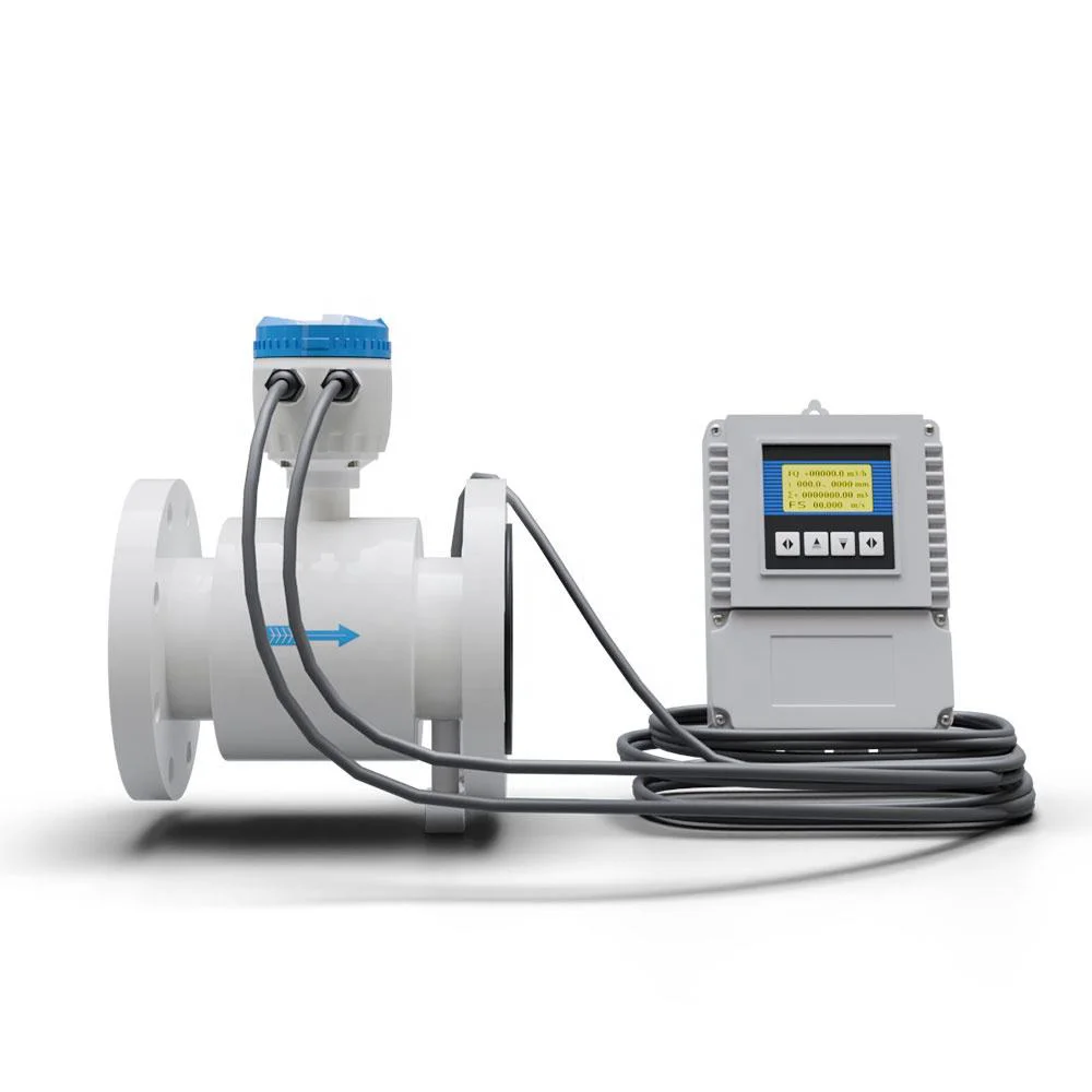 

Water Industry Measure Flowmeter 220VAC 0.5%R Accuracy Remote Converter Electromagnetic Flow Meters