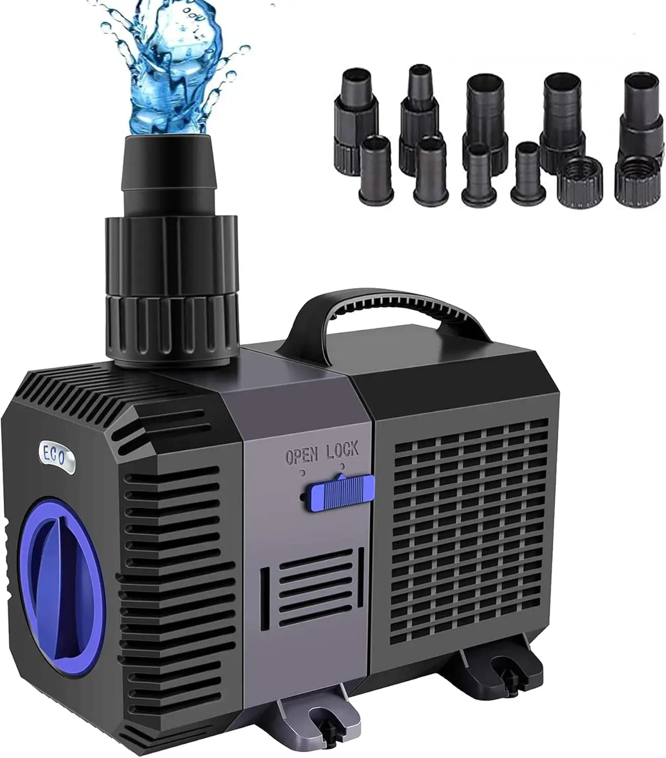 Forever Speed Teichpumpe, Filterpumpe, niedriger Verbrauch, Wasserpumpe für Koi-Teich, Bachlaufpumpe, 3600 l/h
