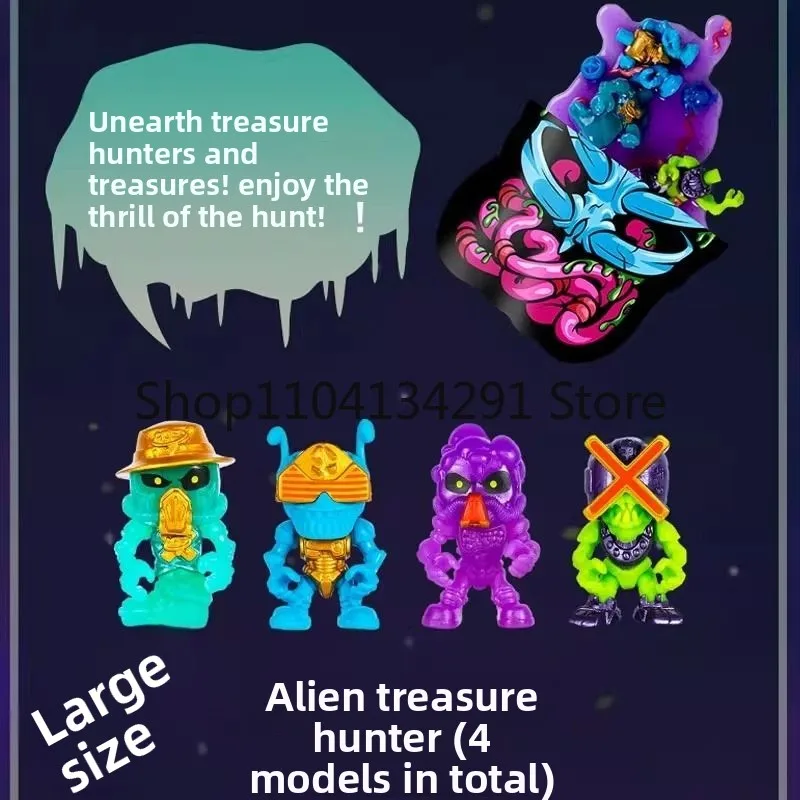 Originale Treasure X Treasure Avventuriero Alien Dissezione Caccia al tesoro Scavo Scatola cieca Figura Esplorazione Giocattolo Regalo da collezione