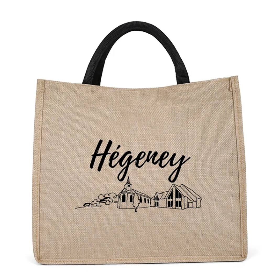 Personalized Jute Tote Bag Custom Image Or LOGO Bridesmaid Gift Bachelorette Weekend Getaway Beach Wedding Party Favor Stylish