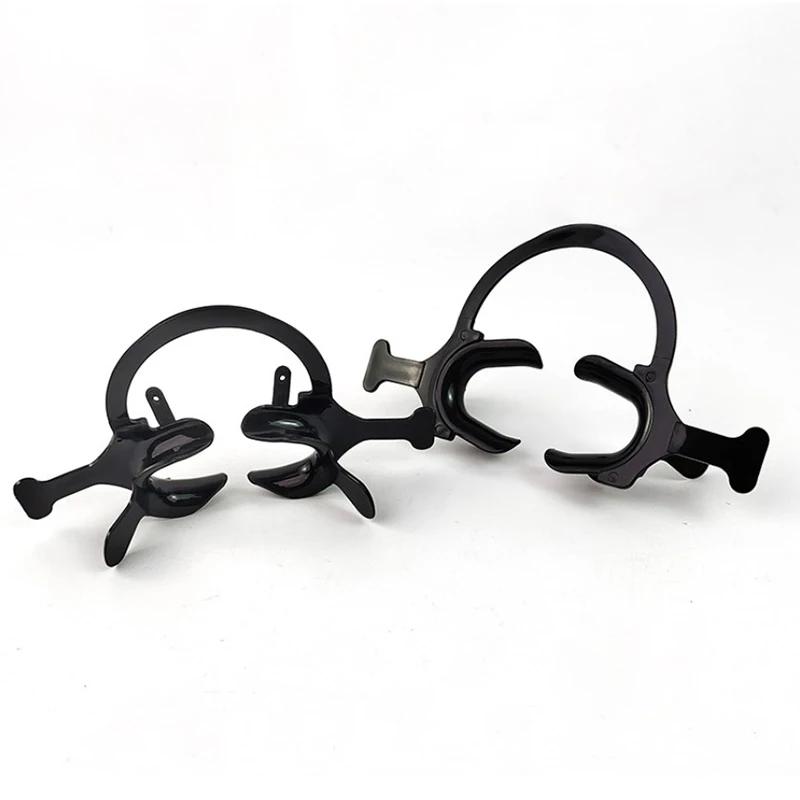 Black Dental Plastic Oral Lip Retractor Upper Lower Mouth Opener Orthodontic Expander Dentist Tools