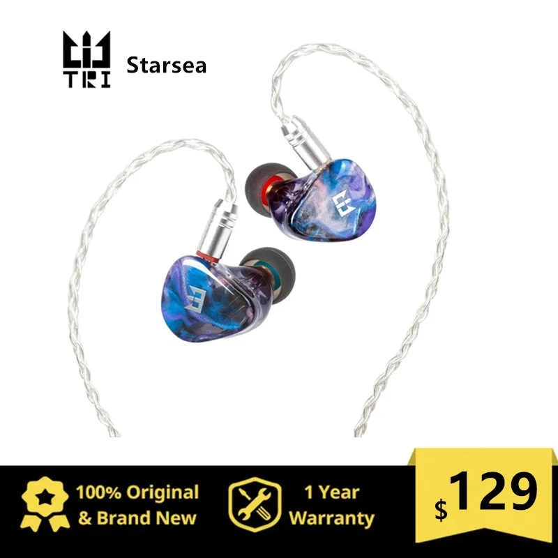 TRI Starsea 2BA+1DD Driver Unit HiFi In Ear Monitor Earphone Sports Music Headset 0.78mm2Pin Headphone Earbuds TRI I3 Starshine