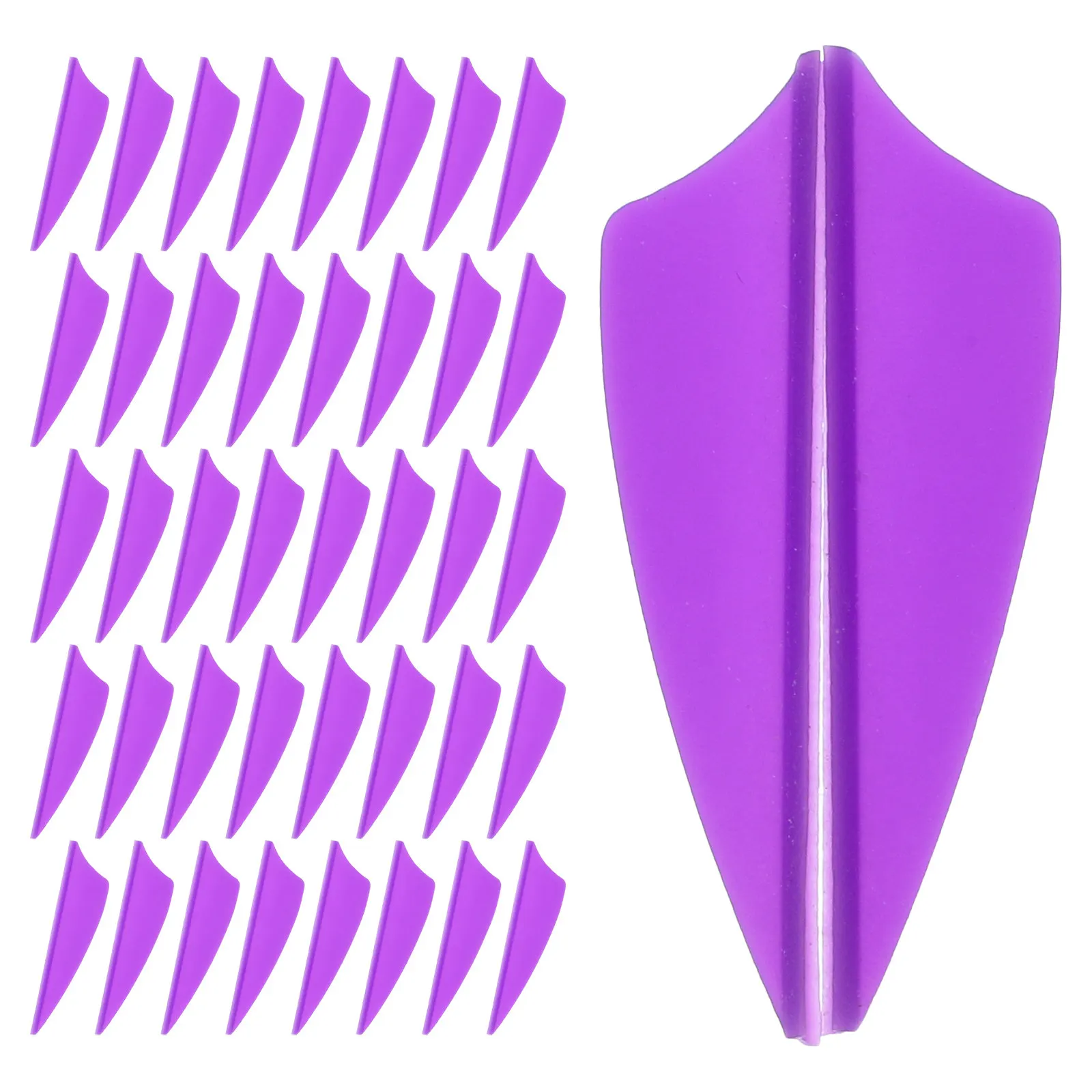

60 Pcs Arrow Fletchings Plastic Bowhunting Vane Kit Archery Replacement Tails Lightweight Vanes Practice Accessory