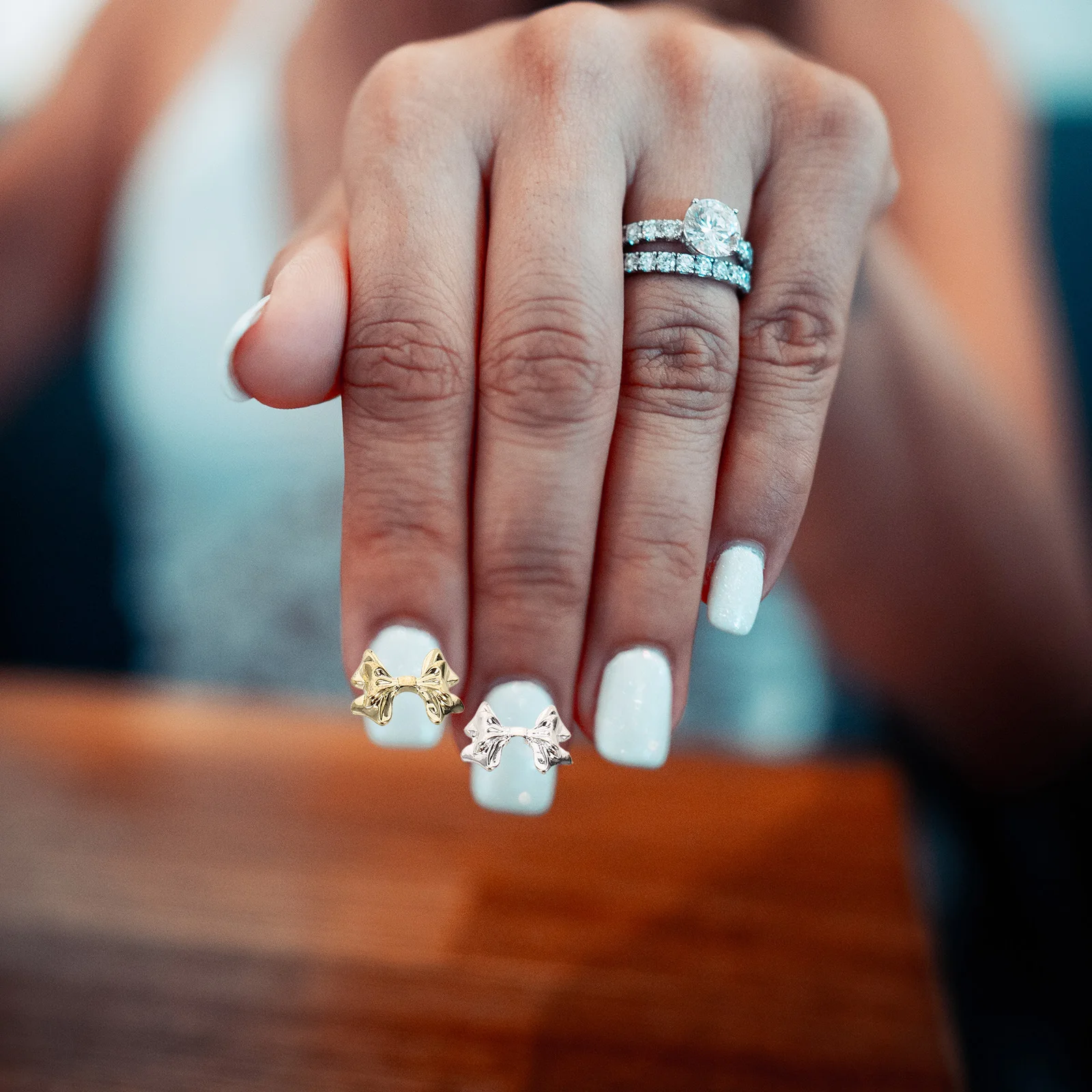 100 قطعة مسمار السحر ربطة القوس فيونكة معدنية مسطحة ثلاثية الأبعاد لامعة سبيكة Bowknot زينة مانيكير لتقوم بها بنفسك اكسسوارات ل أظافر تركيب من الأكريليك النساء #1