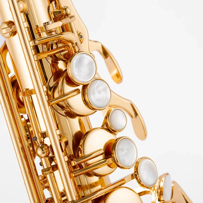 JEK JAS G1 Eb Alto Saxophone With Brass Head And Gold Lacquer Surface