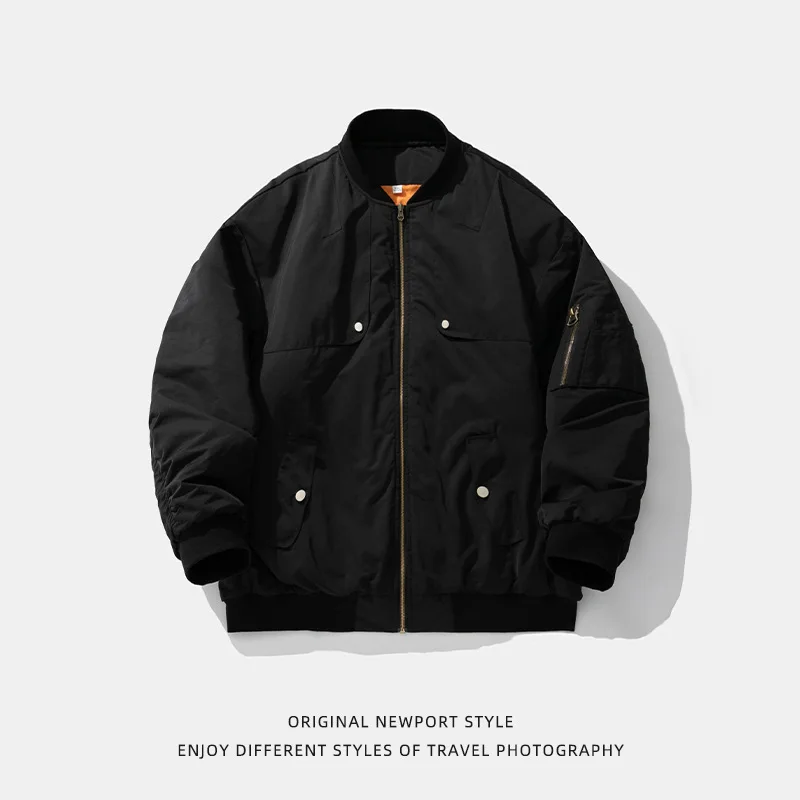 Veste Rembourrée Épaisse et Chaude pour Homme, Streetwear, Bomber, Coupe-Vent, Fermeture Éclair Complète, Décontracté, Combiné, Unisexe, Automne, Hiver