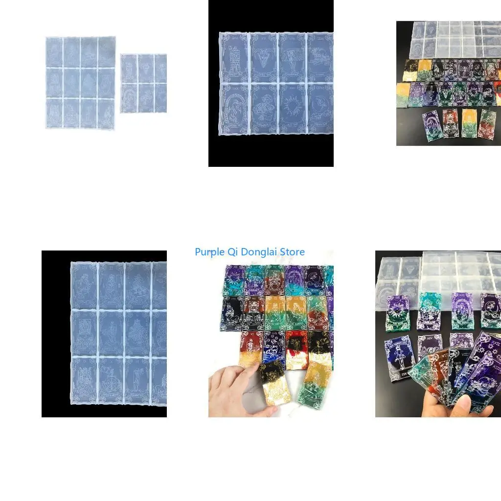 L21E Playing Game Cards Epoxy Resin Mold Divination Cards Silicone Mould DIY Crafts Jewelry Decoration Casting Tools