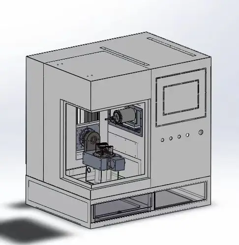 5 Axis CNC Milling Machine V4.5 Desktop with Metal Enclosure & Coolant And Embedded System & Panel