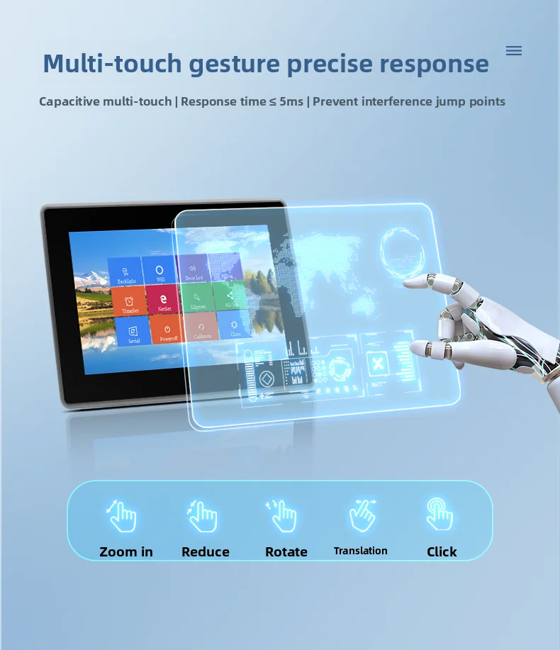 كمبيوتر لوحي صناعي RK3576 - 6TOPS AI 10.1 بوصة/7 بوصة Android 14/Ubuntu شاشة تعمل باللمس