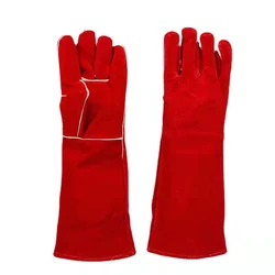 Leather Forge Welding Gloves, 45cm/ 40cm, Heat/Fire Resistant, Wood Burners Welding Mitts for BBQ,Oven,Grill,Fireplace