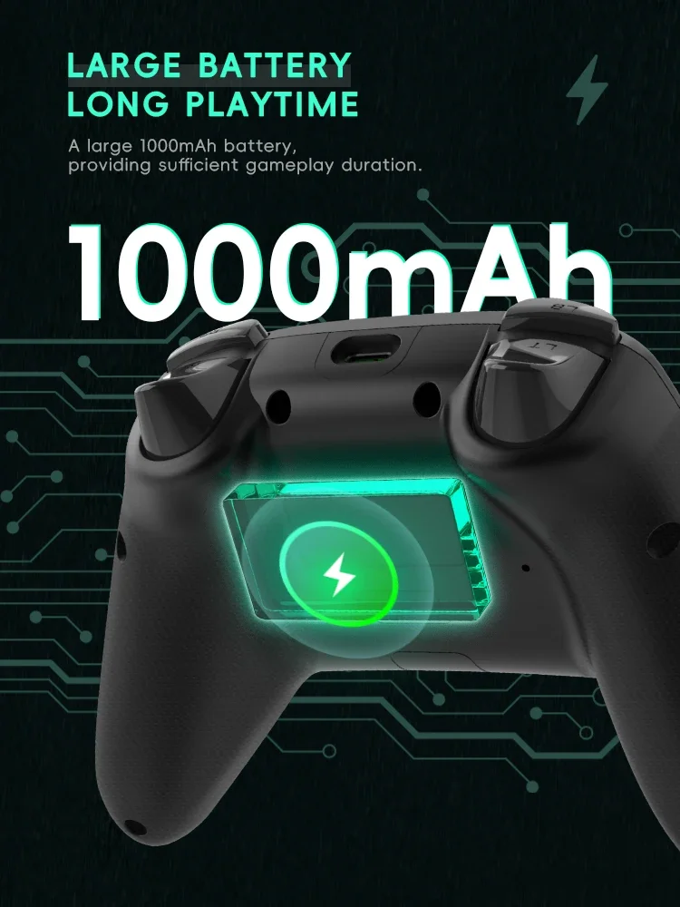 S13 Wireless Controller mit Hall-Effekt-Joystick, kompatibel mit PC/Mac/iOS/Computer Gaming Gamepad