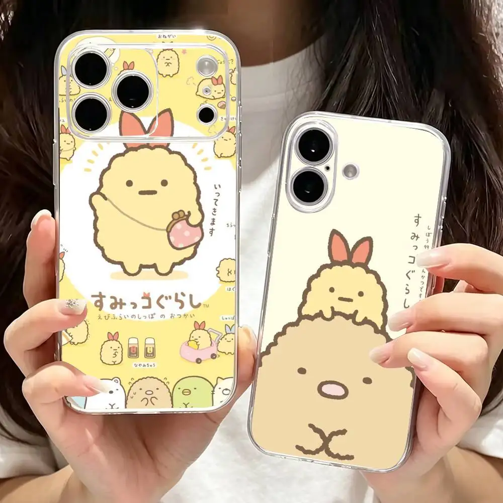 D-Sumikko Gurashi  Phone Case Transparent Silicone Soft For iPhone 17 16 15 14 13 12 11 Mini Pro Max Plus