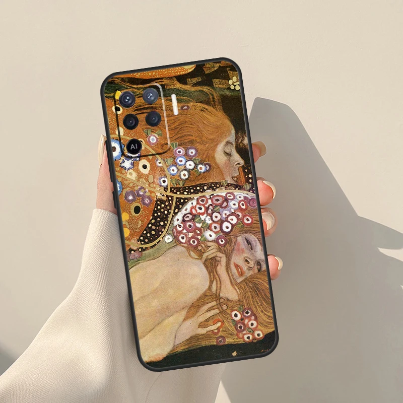 Gustav Klimt Abstract painting Case For OPPO A54 A74 A94 A31 A53 A5 A9 2020 A83 A91 A93 A52 A72 A3S A5S A15 A16 Cover