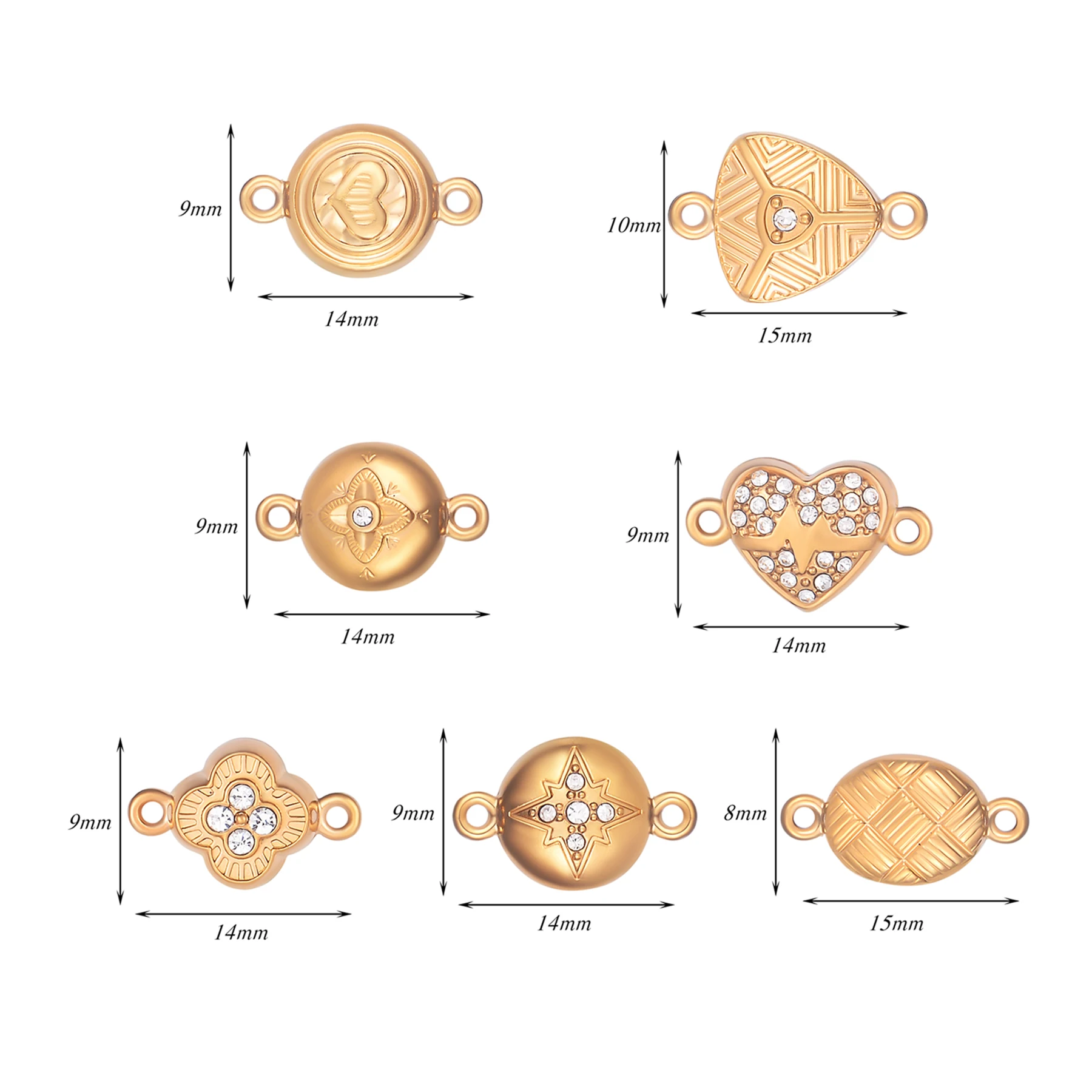 5 قطع الفولاذ المقاوم للصدأ القلب جولة البيضاوي مع المشابك المغناطيسية سحر DIY بها بنفسك مجوهرات المغناطيسي موصل سوار إكسسوارات عقد #6