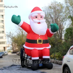 16 FT Huge Christmas Inflatable Outdoor Decoration Santa Claus LED Lights Blow Up Xmas Toys for Holiday Party Home Winter Decor