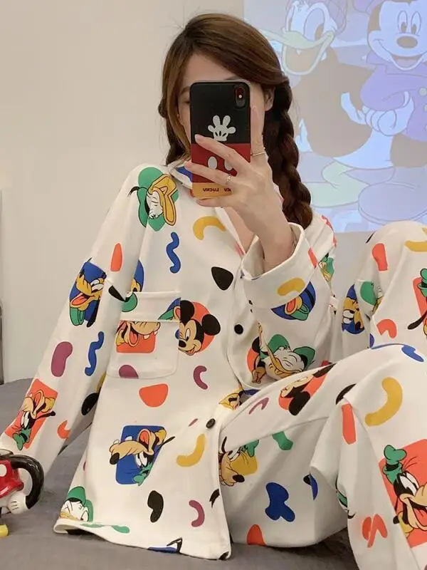 Ins2Pcs Anime Women's Pajamas Summer Korean Version Cartoon T-Shirt Shorts Set Leisure Sweet Girl's Homewear Gifts