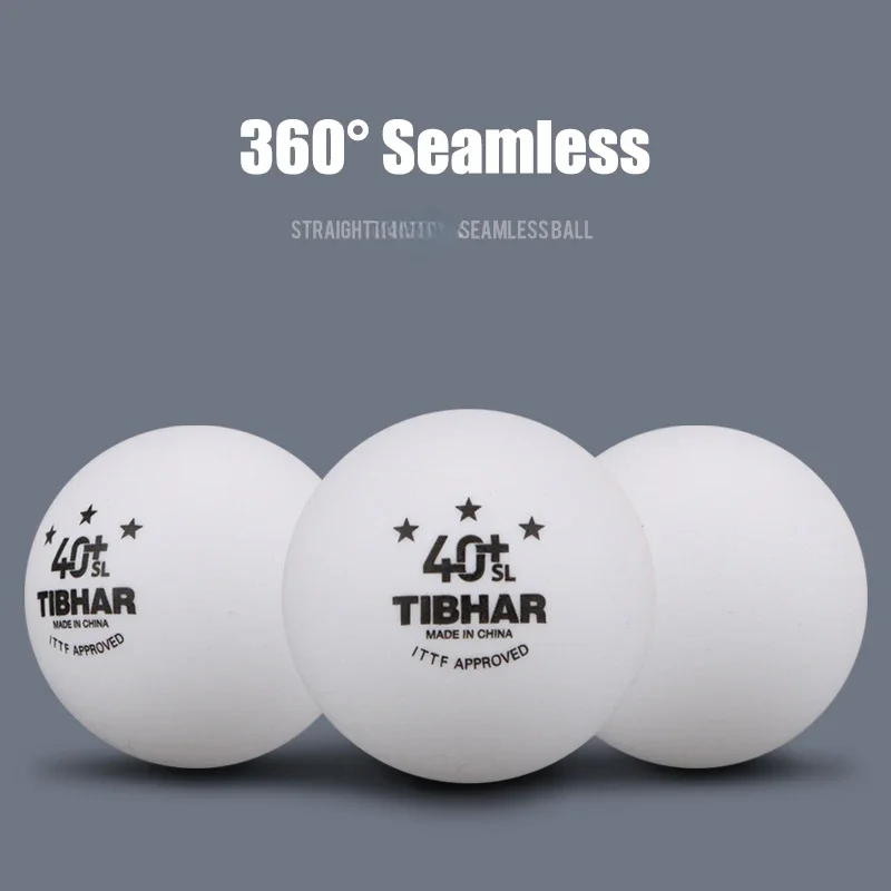 TIBHAR 3 Stars Seamless Table Tennis Ball 40+ New Material Professional Ping Pong Balls for Training Competitions ITTF Standards