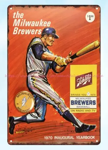 metal tin 1970 baseball Team Yearbook cover metal tin sign