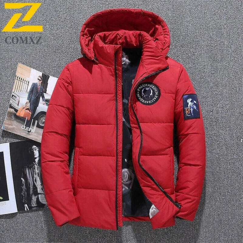 ​Men Thickened Loose Cotton Jacket Hong Kong Style Winter Warm Oversized Puffer Coat Streetwear Outdoor Casual Sport Outwear​