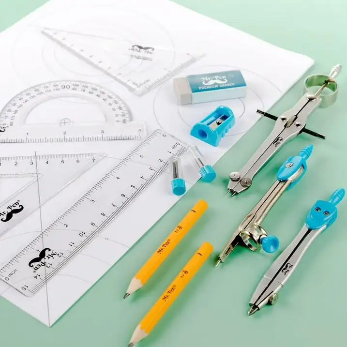 

Mr. Pen- Geometry Set, 13 pcs, Geometry Kit Set with Shatterproof Storage Box, Geometry Kit, Drawing Tools