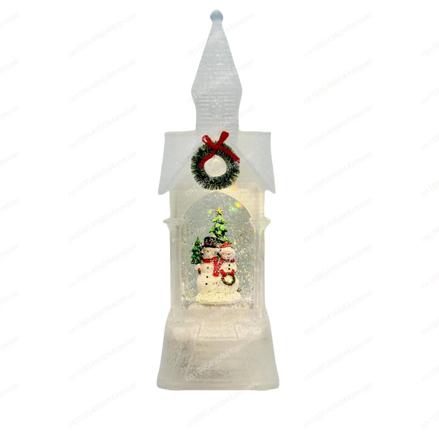 

Customized Design Micro Landscape Cute Lovely Home Decor Christmas Table Ornament Fairy Snowman Claus Water Lantern