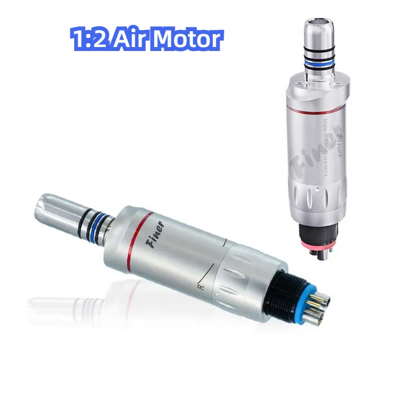 Dental Speed Increasing Air Motor 1:2 Inner Water Spray LED Air Motor 4 6 Hole Red Ring Low Speed Dental Handpiece Micro Motor