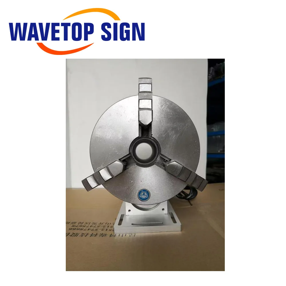 WaveTopSign Rotary Attachment Diameter 160mm with Three Chuck Rotary Worktable for Laser Marking Machine