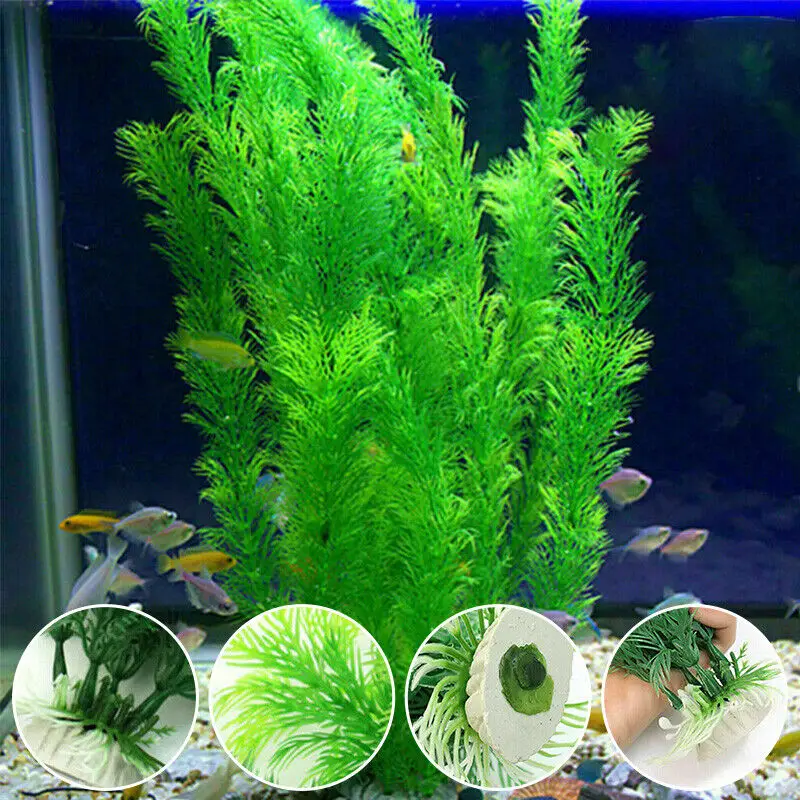 

2pc/4pc Artificial Fake Water Grass Plastic Plant Fish Tank Aquarium Ornament Decor Water Weeds Plant Artificial Green Grass