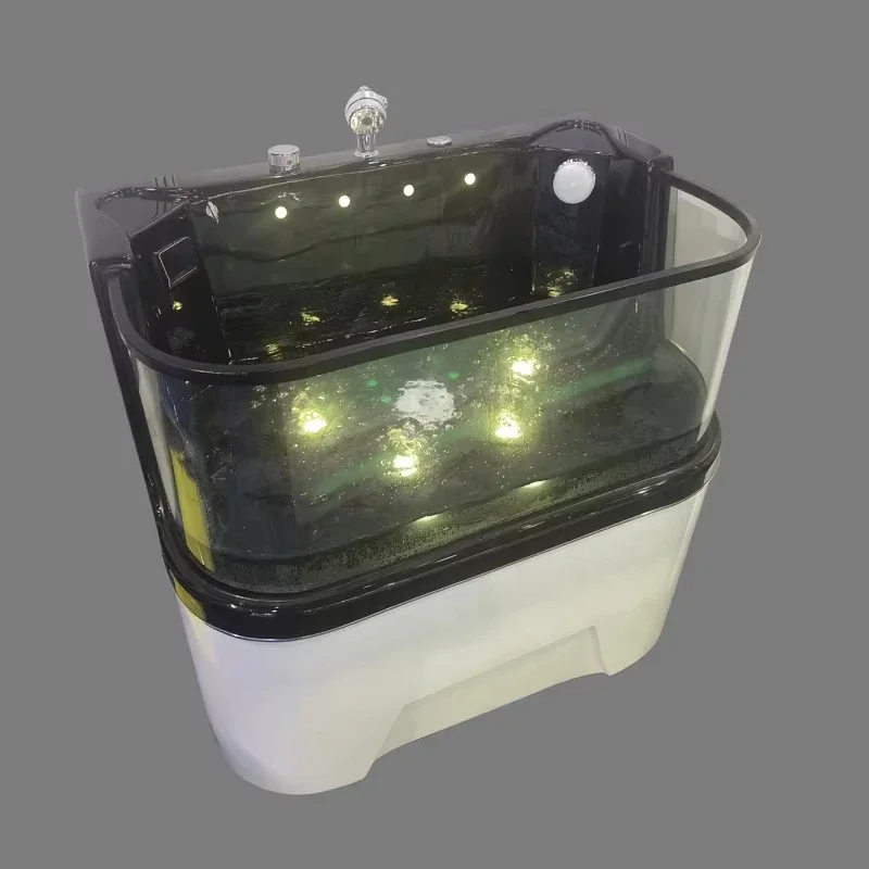 a forNew Black Bathroom Dog Spa Bathtub with Pet Multifunctional Adjustable Surfing and Grooming for