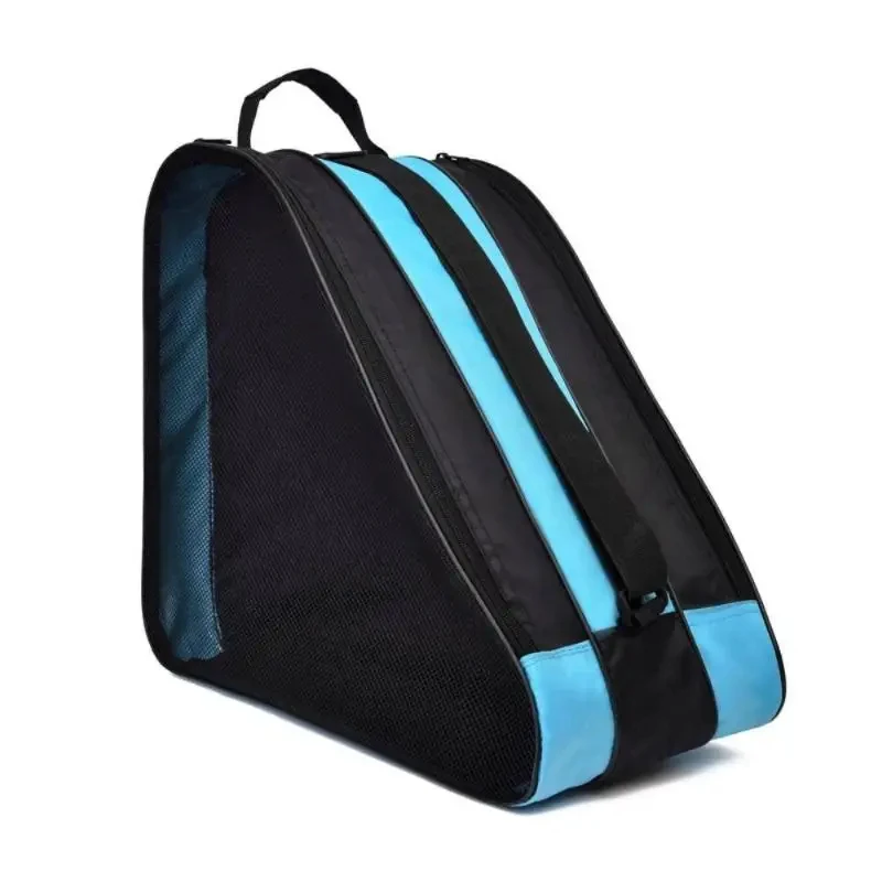 Bolsa de Almacenamiento para Patines de Ruedas de Tela Oxford, Bolsa de Transporte Portátil Transpirable de 3 Capas de Gran Capacidad para Patines de Hielo